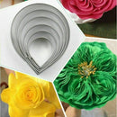 6pcs/set Cake Rose Petal Mold Decorating Fondant Sugarcraft F6X2 Cutters A8W0