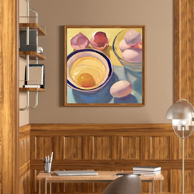 Eggs in Bowl Kit Colouring Oil Canvas Pictures DIY Hand Painted Paint By Numbers