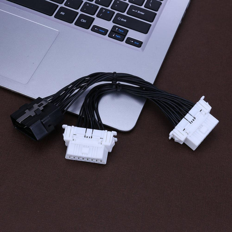 OBD 2 16pin 1 to 2 Splitter Cable for ELM327 Car Diagnostic Scanner Tool Newly