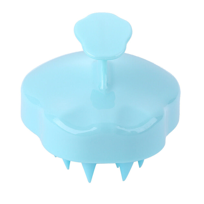 Silicone Hair Washing Comb Brush Head Scalp Massage Brush (Blue) Newly