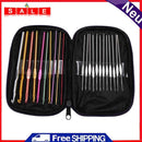 22Pcs Aluminum Crochet Hook Needles Knitting Weaving Crafts Yarn Sewing Tools Str