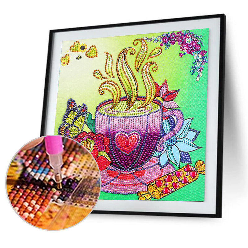 Coffee Flower Part Special Shaped Diamond Painting Mosaic Art Handicraft Picture