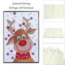 DIY Christmas Elk Special Shaped Diamond Painting 60 Pages A5 Students Notebook