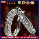 Elegant Crystal Stud Earrings Rhinestone Ear Clip for Women Wedding Jewelry