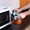 Silicone Heat Insulation Mitt Glove Casserole Ear Pan Pot Oven Grip/Cyan