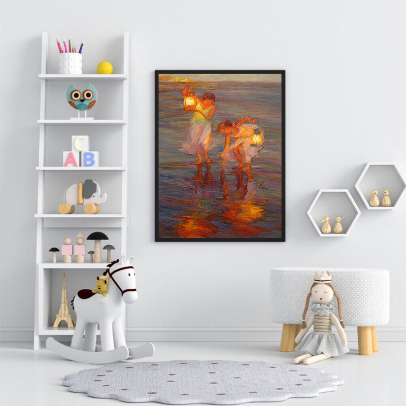Sea Girls Oil Painting By Numbers Kit DIY Frameless Picture On Canvas Craft