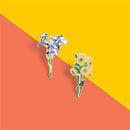 Elegant Vase Design Brooch Sunflower Pin Enamel Badge Costume Jewelry