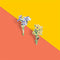 Elegant Vase Design Brooch Sunflower Pin Enamel Badge Costume Jewelry