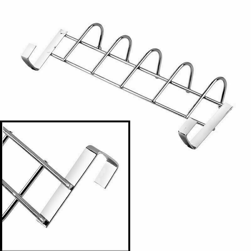 5 Hooks Over Door Home Bathroom Kitchen Coat Towel L6X3 Hanger Shelf R3A8 K3K5