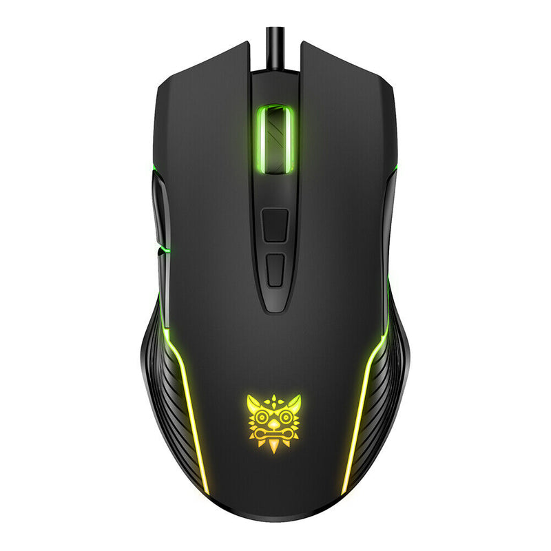 ONIKUMA CW905 USB Wired Mouse Non-Slip 6-Gear Adjustable RGB Mouse (Black)