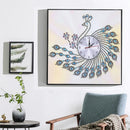 DIY Peafowl Special Shaped Diamond Painting Cross Stitch Clock Home Decor