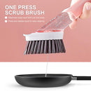 #A Multifunctional Kitchen Dish Brush Long Handle Automatic Liquid Dispenser Bru