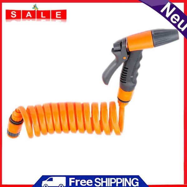 Garden Cleaning Water Gun with 2.5m Retractable Spring Pants Connector Set