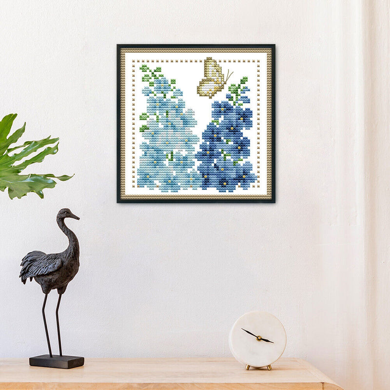 12 Months Flower Cross Stitch 14CT Stamped Canvas Printing Embroidery DIY Kits