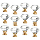 Cupboard Pulls Door Knobs Crystal Glass Knobs Diamond Shape Pull Handle