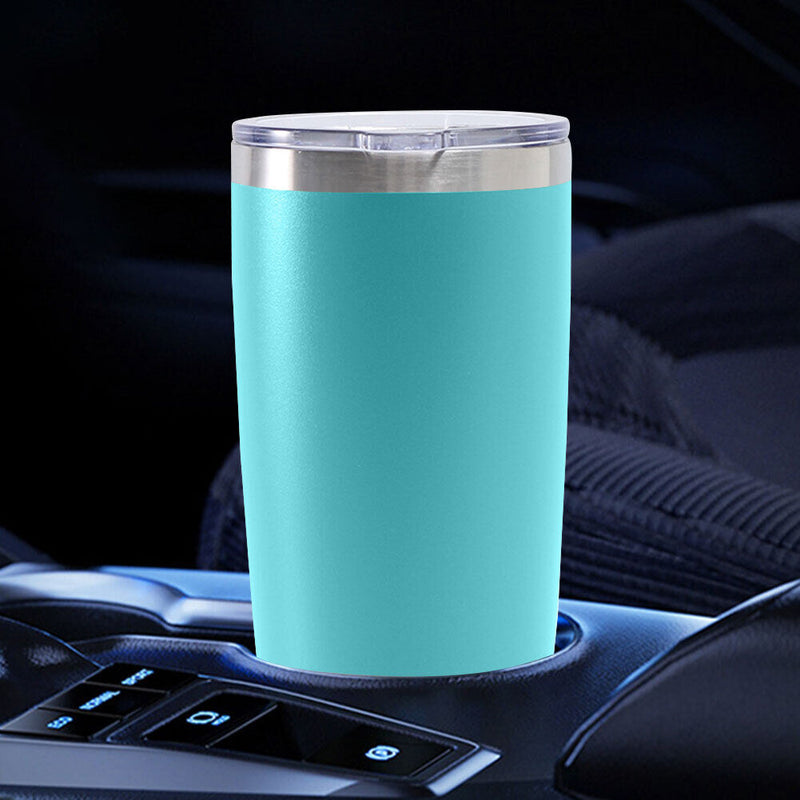 Thermal Car Cup Stainless Tea Coffee Vacuum Insulated Bottle (Light Green) Newly
