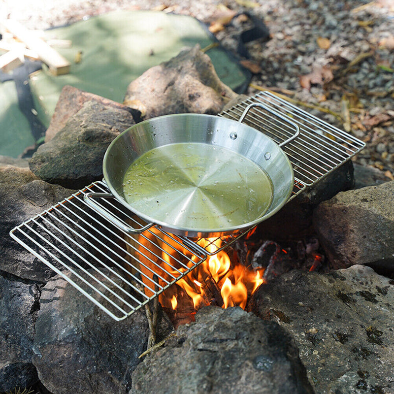 Stainless Steel BBQ Rack Grill Cooking Supplies Foldable Grill Stand for Camping