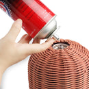Rattan Outdoor Gas Cylinder Cover Camping Cook Gas Tank Protector (Coffee) Newly