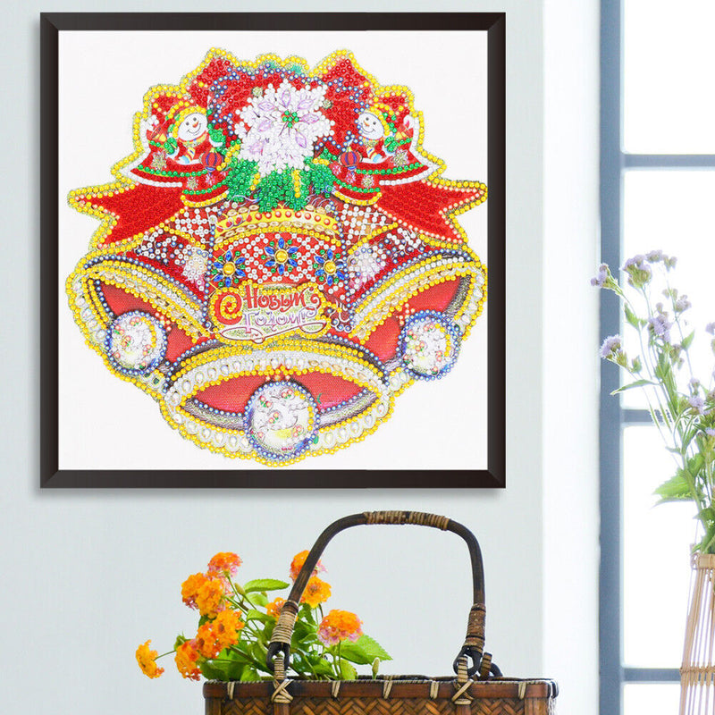 5D DIY Special Shaped Diamond Painting Christmas Bell Embroidery Kit Decor