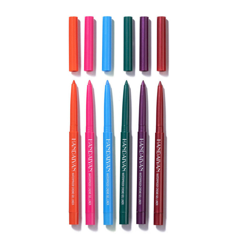 6pcs Colorful Eyeliner Gel Quick Dry Long Lasting Eyes Makeup Waterproof To