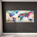 World Map Oil Paint By Numbers Kits Canvas Picture DIY Home Decoration Gift