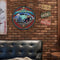 Round Truck Plate Metal Tin Sign for Bar Pub Club Garage Plate Wall Home Decor