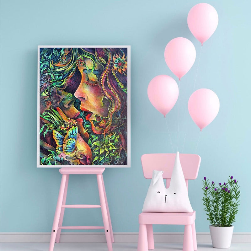 Abstract Beauty Oil Paint By Numbers Kit Canvas Picture Wall Art DIY (B731)