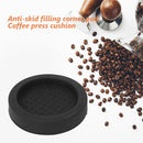 Non-slip Coffee Tamper Pad Silicone Coffee Powder Hammer Press Mat (Black) Newly
