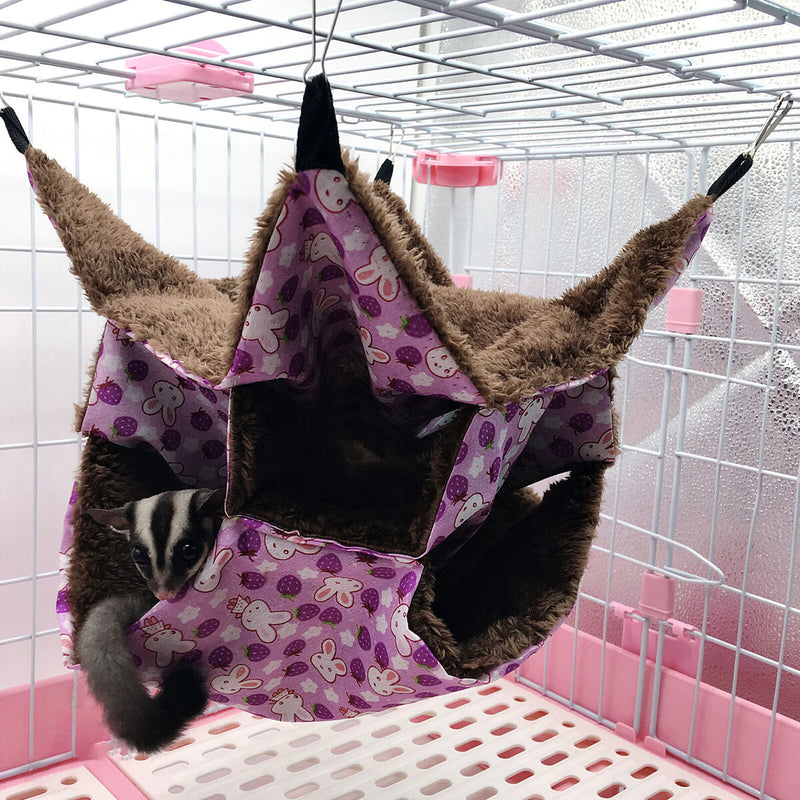 Small Animal Hammocks Hideout for Ferrets Hanging Pet Guinea Pig Bed Set