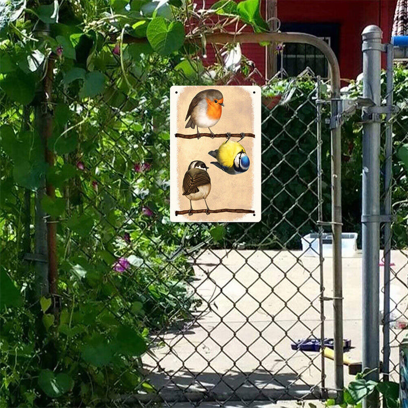 Branch Birds Retro Metal Plate Tin Sign Plaque for Bar Pub Club Cafe Crafts