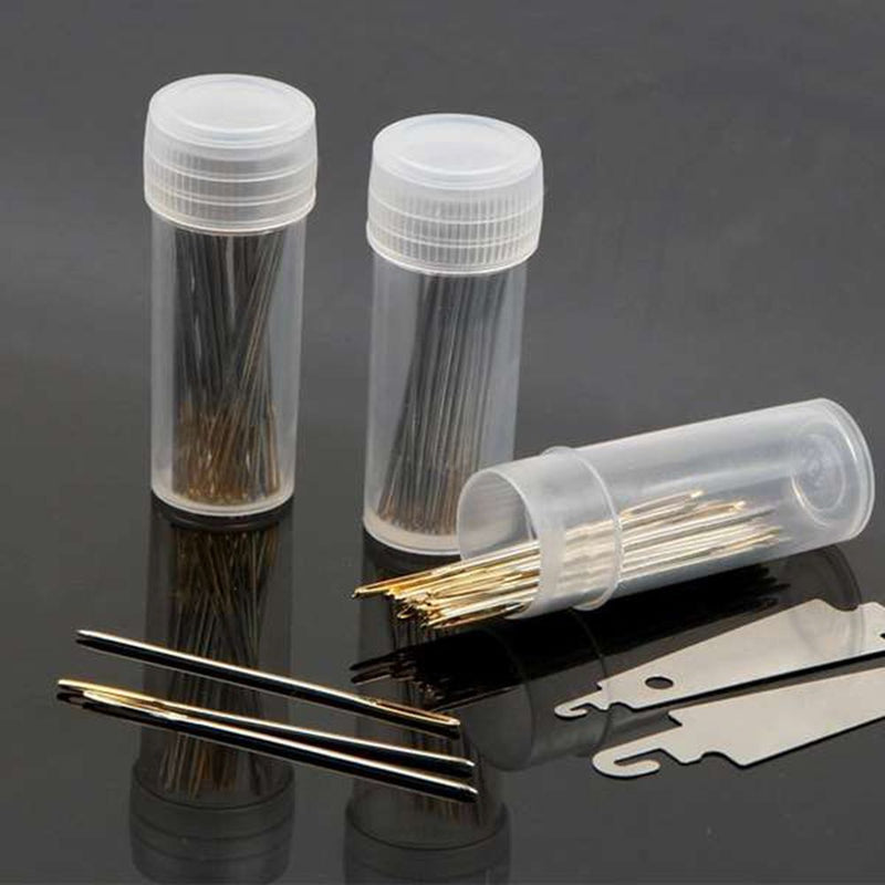 DIY Embroidery Cross Stitch Needle Threader Stainless Steel Sewing Needles