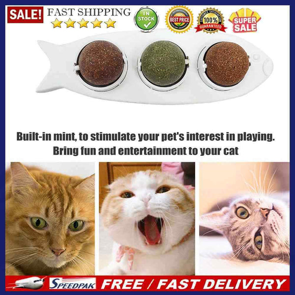 3 In 1 Catnip Energy Ball Rotatable Catnip Edible Lick Balls Pet Health Supplies