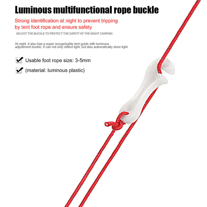 Windproof Cord Fixing Buckle Canopy Rope Tensioner Stopper Camping Accessor