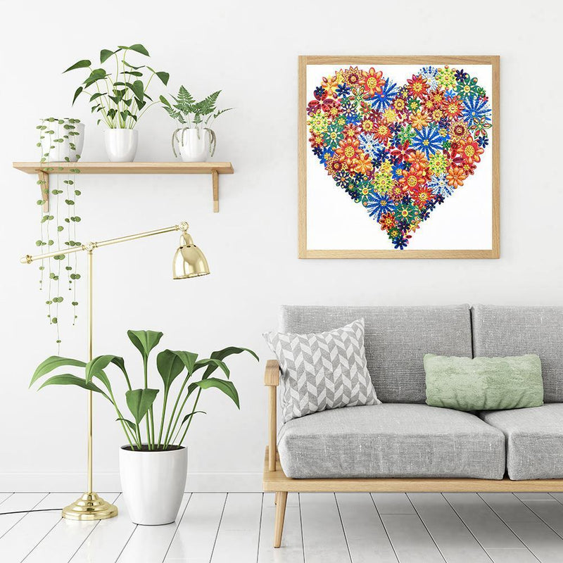 5D DIY Special Shaped Diamond Painting Love Embroidery Mosaic Kits Wall Decor