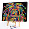 DIY Paint By Number Kit Frameless Colorful Lion Animals Handpainted Canvas Decor