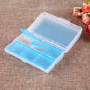 Travel Tablet Pill Medicine Dual Layer 6 Compartments Dispenser Box(Blue)