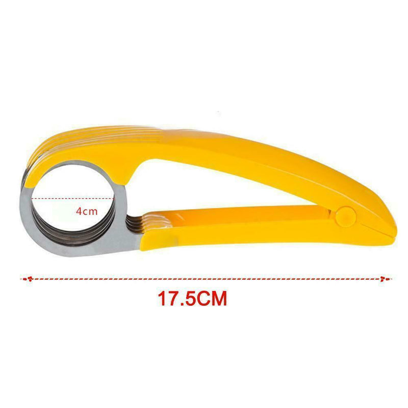 Banana Slicer Fruit Cutter Kitchen Gadget Banana Slicer Steel Fruit I8L4