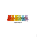 Women Gummy Headwear Jelly Bear Hairpin Colorful Hair Clip Candy Color Barrette
