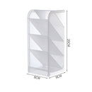 Oblique Pen Holder Desktop Storage Box Makeup Brush Organizer (White L)