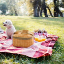 Outdoor Wicker Rattan Picnic Bag Waterproof Tableware Camping Picnic Sneakers