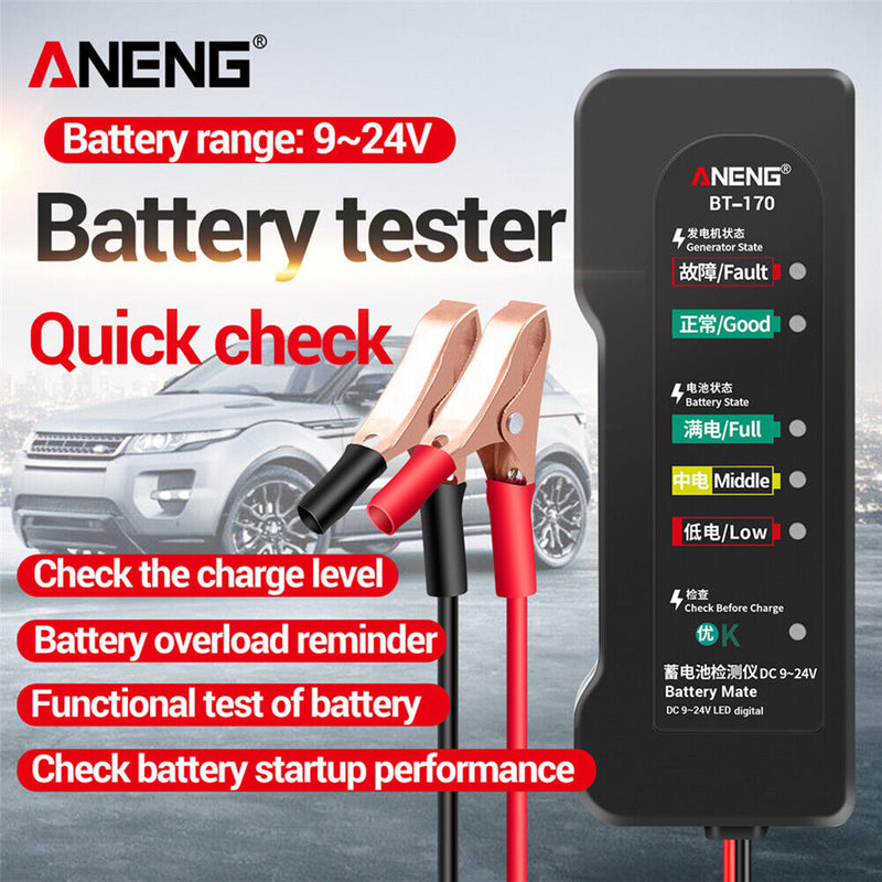ANENG 12V Universal Car Battery Tester Motorcycle Fault Diagnostic Tools Newly