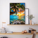 Seascape 5D DIY Full Square Diamond Painting Mosaic Kits Hanging Picture 30x40cm