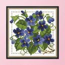 12 Months Flower DIY Cross Stitch 11CT Printed Embroidery (H424 February)