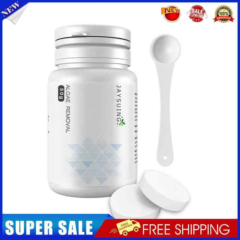 50g Aquarium Algae Repellent Agent Fish Tank Pond Moss Remover with Spoon