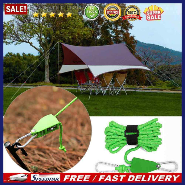 4mm 4m Rope Fastener Reflective Awning Wind Rope Fastener Adjustable for Camping