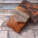 21 Key Kalimba Musical Instrument Mahogany Wood Thumb Finger Piano (Retro) Newly