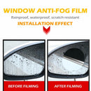 4pcs Rainproof Car Side Mirror Window Films Clear Waterproof Anti Fog Stick