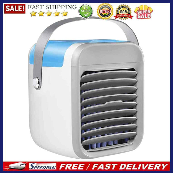 Mini Desktop Air Cooler Fan USB 3 Modes Portable Air Conditioner with Handle