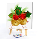 Frameless Bow Bell Oil Paint by Numbers Kit Handpainted Picture Artwork Craft