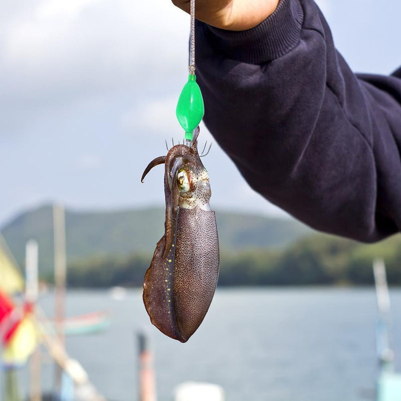 Hard Bait Luminous Squid Jig Hook 50.6g Octopus Fishing Tackle (Green)